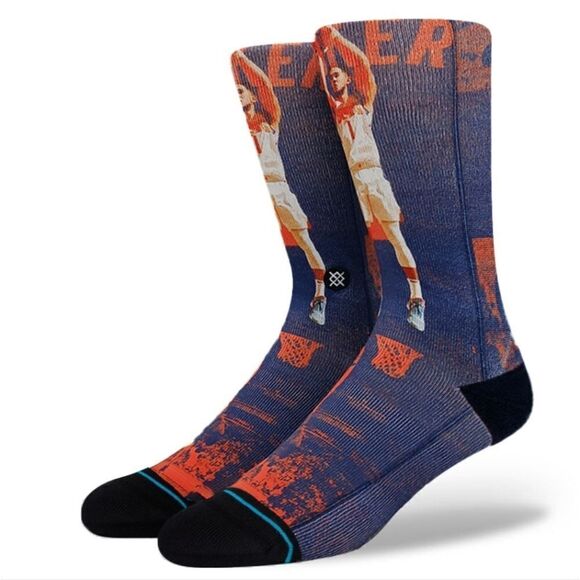 NBA PLAYERS SCRATCHED POLY CREW SOCKS - Picture 1 of 9